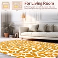 thumbnail image 2 of ODIKA 8'x10' Machine Washable Non-Slip Area Rug, Spotted Feline Motif Saffron & Cream High Traffic Rug, Orange, 321426, 2 of 7