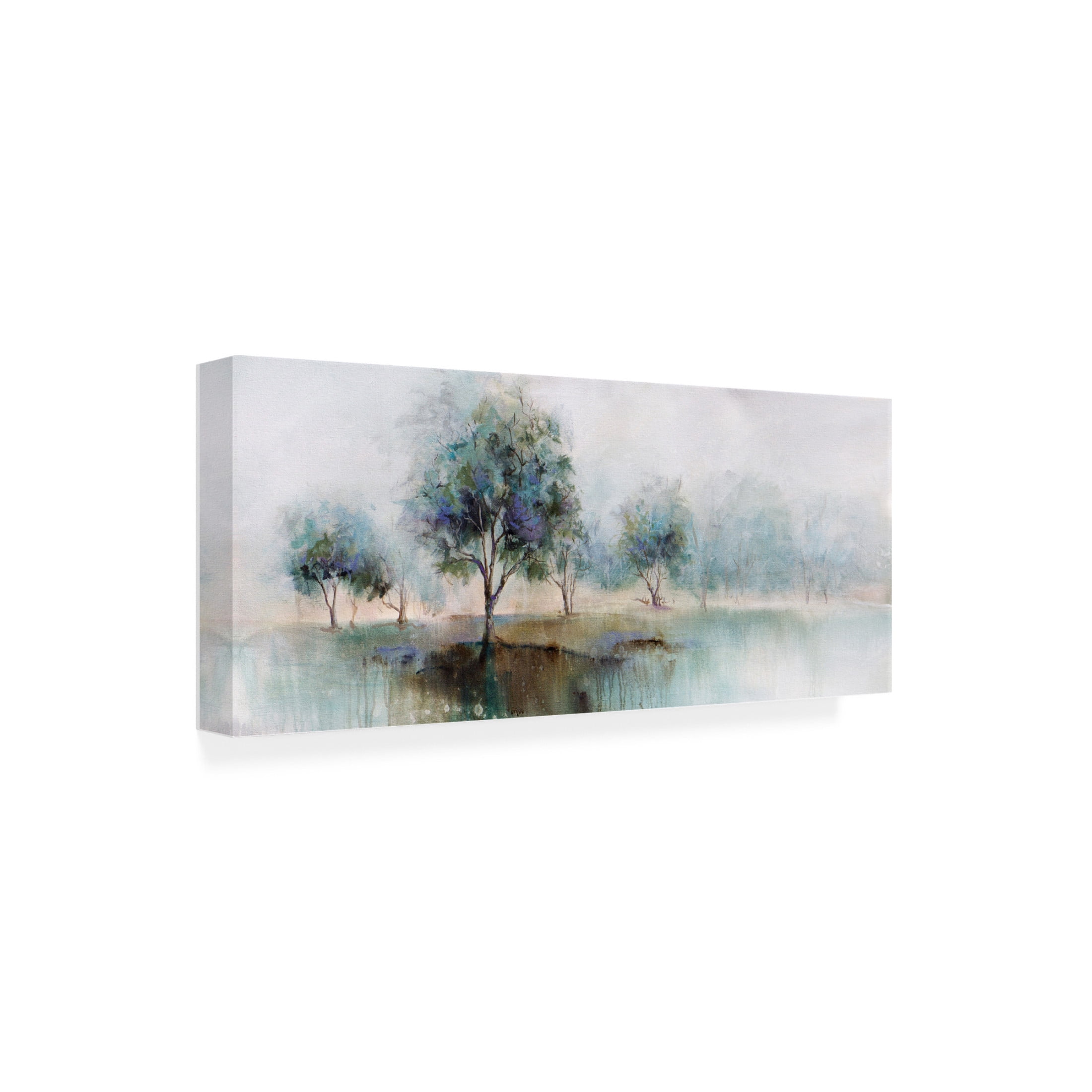 Canvas Wall Art - Karen Hale 'Early Morning In The Orchard' Wall Art for Living Room, Bedroom, or Office Décor by Trademark Fine Art - 32 x 14 Inches