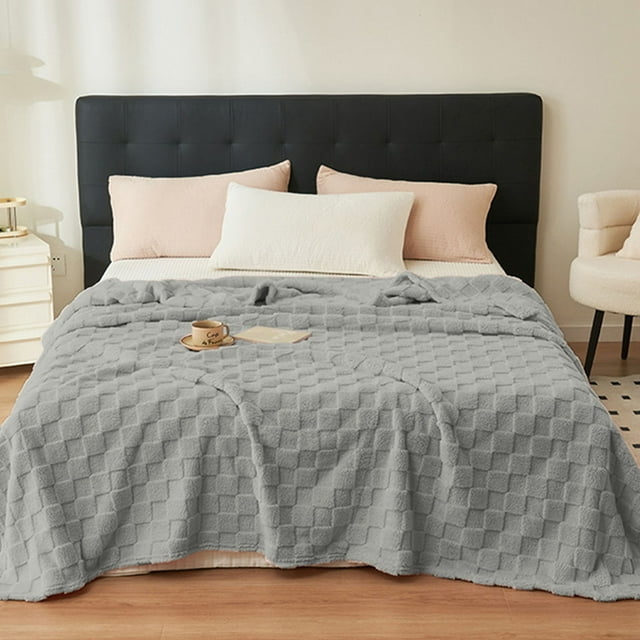 TIMIFIS Throw Blanket Thickened Solid Colour Pineapple Fleece Blanket Corals Fleece Sofa Cover Blanket Corals Fleece Gift Blanket Nap Blanket Fleece Blanket, 39X59 In