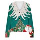 thumbnail image 5 of Cárdigan informal con estampado navideño para mujer, chaqueta con botones, blusa de poliéster, 5 of 5