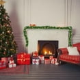 thumbnail image 4 of 14.76FT Pre-lit Christmas Green Garland, Lighted Artificial Pine Garlands with Mini Lights, Light Up for Indoor Outdoor Gate Home Winter Holiday New Year Decorations, Multicolor Light, 4 of 5