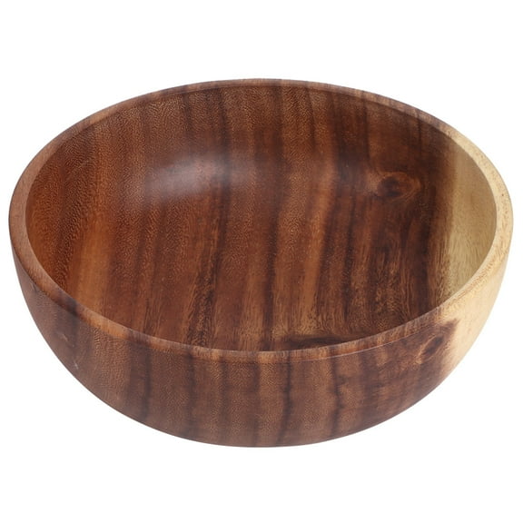 Salad Bowl,Wooden Salad Serving Bowl,22x7.5cm Wooden Salad Bowl Container Food Fruit Serving Bowl Kitchen Tableware