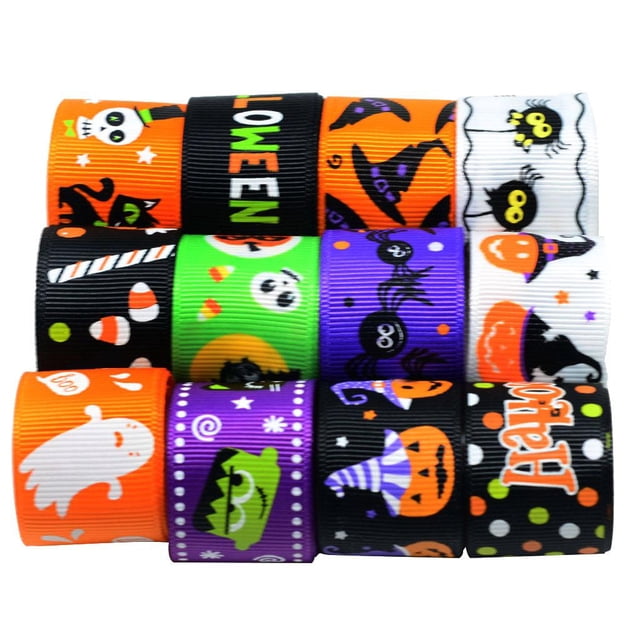 12 Piezas 25mm 1 Yarda Cintas de Grosgrain de Decoración Sunnimix Cinta de Grosgrain