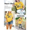 thumbnail image 4 of XCHQRTI Butterfly Graphic Plus T-Shirts Women Graphic Casual Shirt Floral Short Sleeve Tee, 4 of 7
