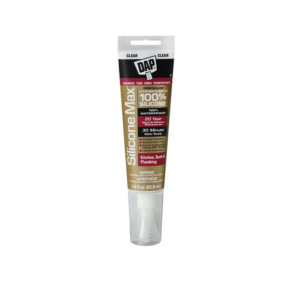 Dap 08794 Silicone Max Kitchen and Bath Sealant, 2.8 Oz, Each
