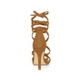 thumbnail image 2 of BLISSFUL STEP Women's Lace Up Heel Stiletto High Heels Sandals Brown 7, 2 of 6