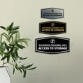 thumbnail image 3 of Signs ByLITA Fancy Authorized Personnel Only: Access to Storage Durable ABS Plastic Laser Engraved Easy Installation Elegant Design Sign (Black Gold) - Large, 3 of 6