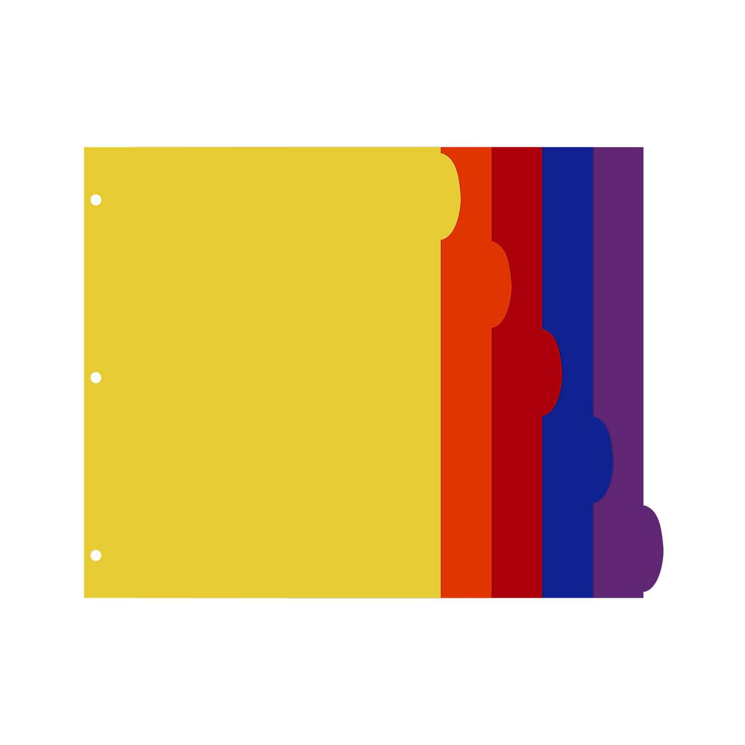 PEN+GEAR DURABLE VIEW WRITE ON 5 TAB DIVIDER, WRITE ON TAB