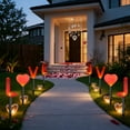 thumbnail image 6 of Valentine's Day Solar Lights Outdoor Garden Decor LED Heart String Lights for Patio Yard Holiday Party Decoration Waterproof Romantic, 6 of 7