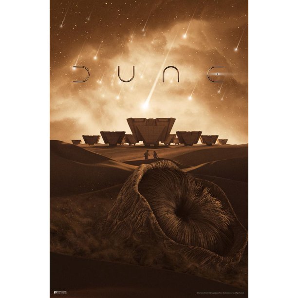 Dune Movie Poster Sandworm Spice Mining Planet Arrakis Official ...