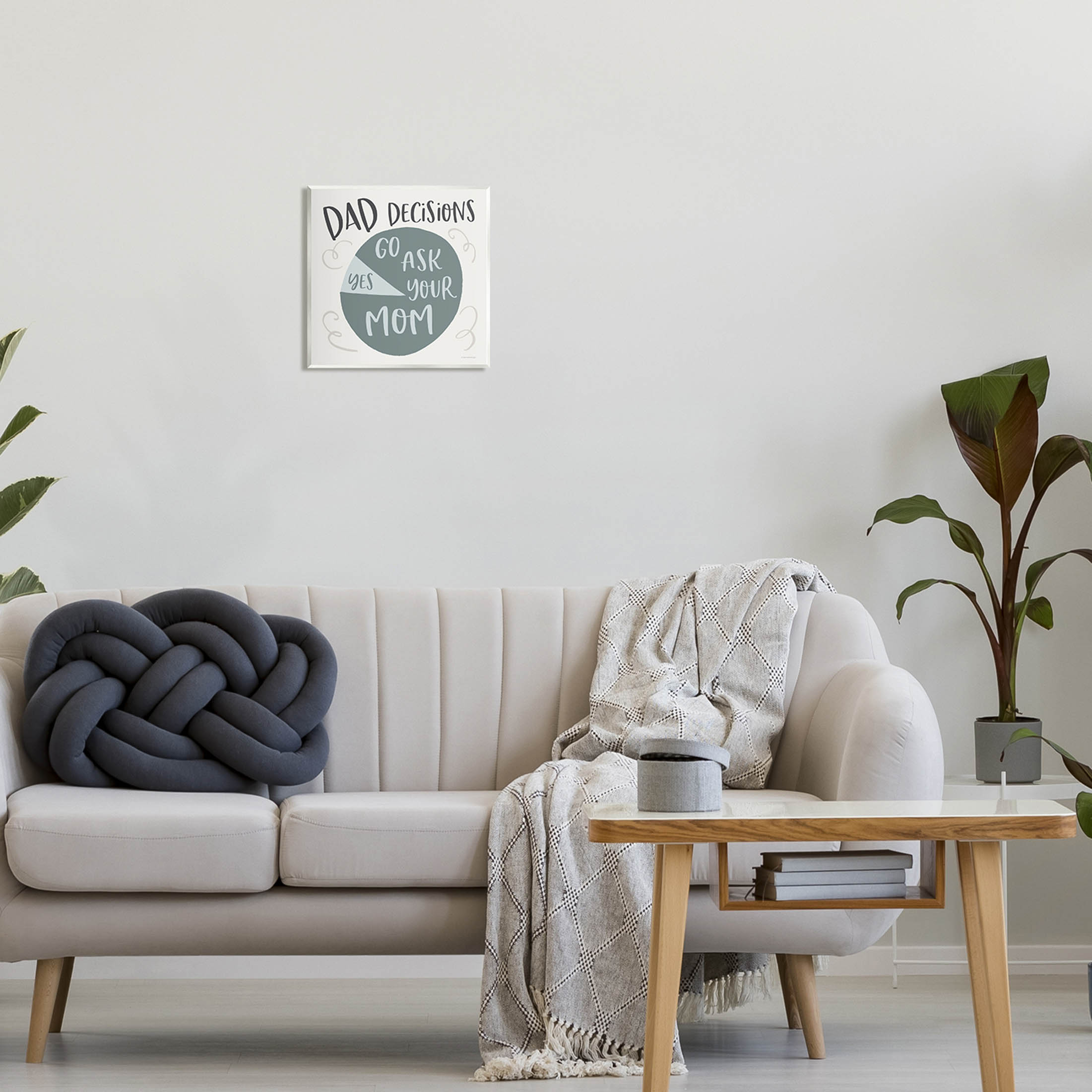 Stupell Industries Humorous Dad Decisions Pie Chart Phrase Graphic Art Unframed Art Print Wall Art, Design by Lady Louise Designs
