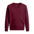 thumbnail image 4 of yillto Men's V Neck Sweater Knit Fall Winter Casual Lightweight Long Sleeve Warm Sweaters Clothes, 4 of 6