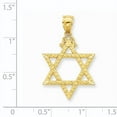 thumbnail image 2 of 14k Yellow Gold Star of David Pendant Charm, 2 of 2