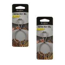 Nite Ize InfiniKey XL Key Chain 2 Pack Stainless Steel Holds Over a Dozen Keys Easily