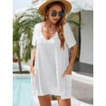 thumbnail image 2 of Vestido de playa con lunares suizos en forma de gelatina en flor para cubrir el traje de baño, 2 of 7