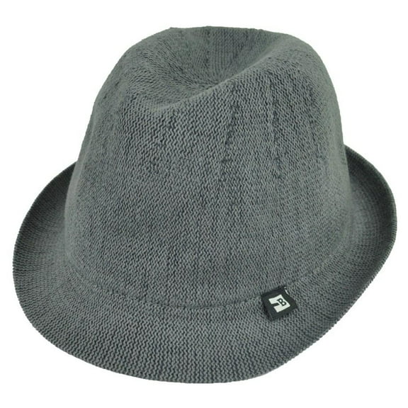 Block Headwear Dune Fedora Medium Relax Gangster Trilby Stetson Hat Solid Grey