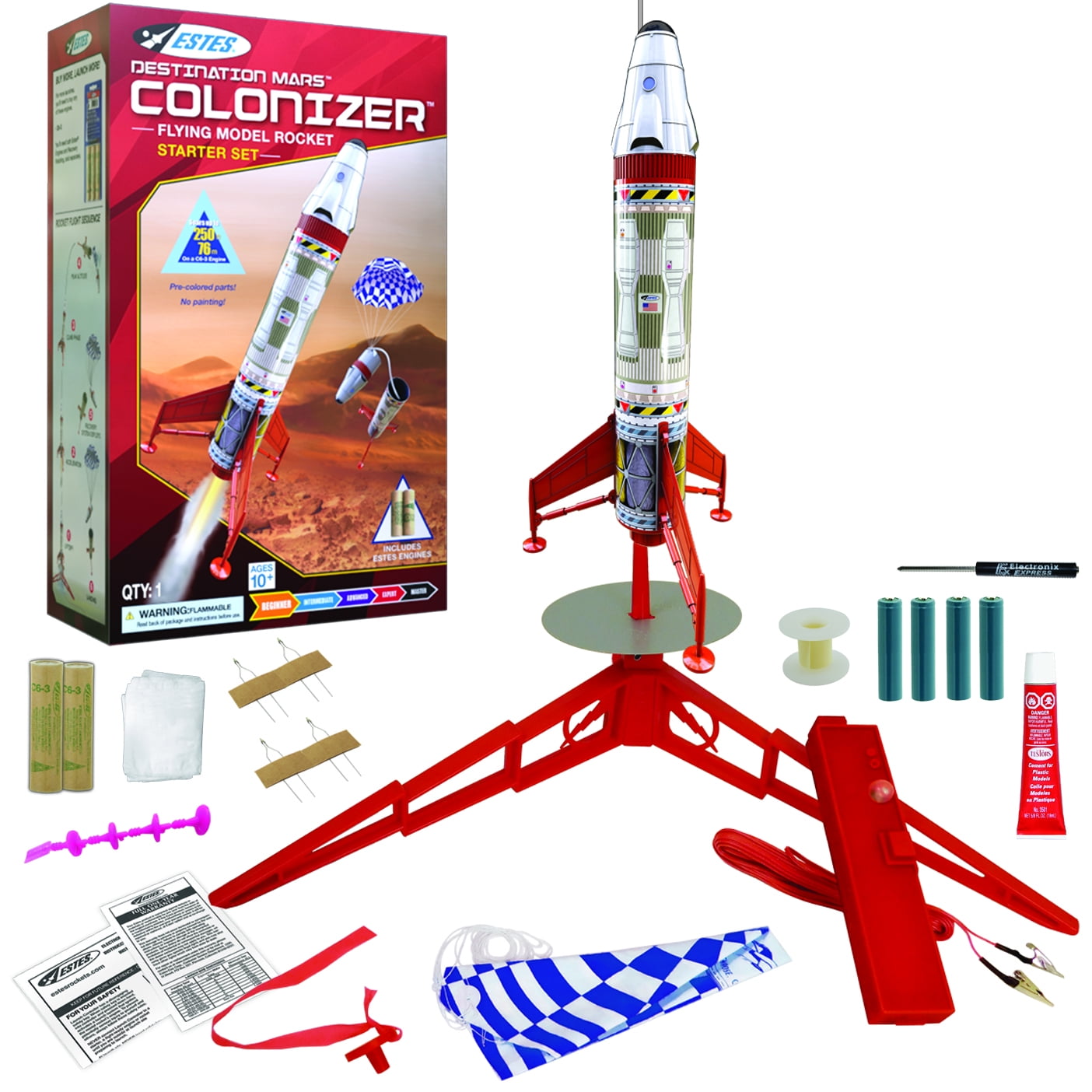 Estes Destination Mars Colonizer Model Rocket Starter Set (Beginner