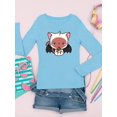 thumbnail image 3 of Cute Vampire Kitten W Candy Long Sleeve Toddler -Image by Shutterstock,  4 Toddler, 3 of 4