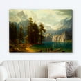 thumbnail image 2 of HFDF Canvas Print Wall Art Mystic Forest & Mountain Landscape with Deer Nature Wilderness Illustrations Modern Art Rustic Scenic Colorful Multicolor for Living Room, Bedroom, Office 24x20inch Framed, 2 of 5