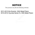 thumbnail image 2 of Transit Auto Front Rear Disc Brake Caliper Rotors and Ceramic Pads Kit (10Pc) for Car Hyundai Santa Fe Kia Sorento with Metal Piston KC8-103103N, 2 of 11
