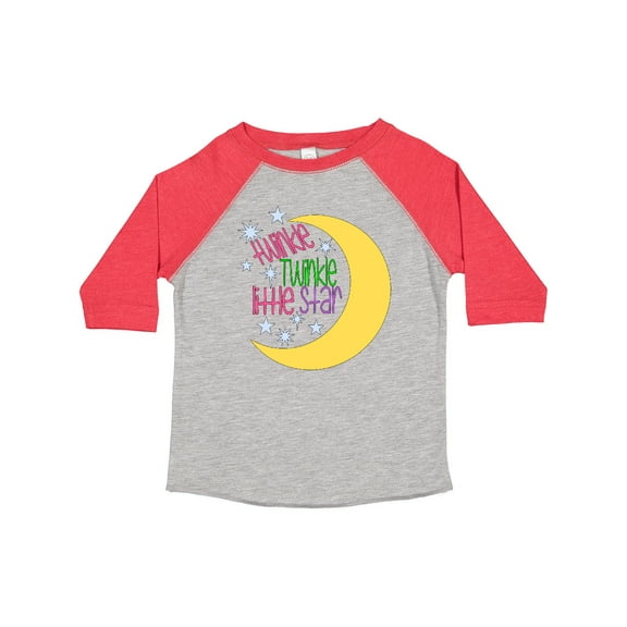 Inktastic Twinkle Twinkle Little Star with Yellow Moon Boys or Girls Toddler T-Shirt