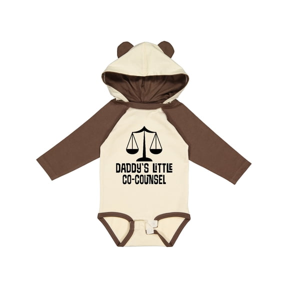 Inktastic Daddy Little Co Counsel Lawyer Boys or Girls Long Sleeve Baby Bodysuit