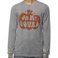 thumbnail image 2 of Pumpkin Oh My Gourd Long Sleeve Shirt Unisex 4X-Large Grey, 2 of 5