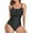 Black, variant on Savings Clearance 2025! asdoklhq Tummy Control Swimsuits for Women,Bikini With Chest Pads Without UnderwireStrap Swimsuit Beach