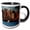 Black/White, variant on 3drose, Nyc Skyline, Sailing Boat on Hudson River, Late Afternoon., 11oz Magic Transforming Mug