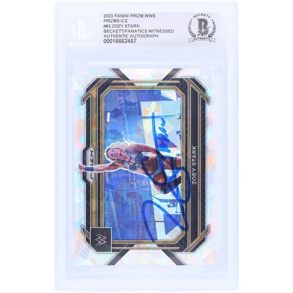 Zoey Stark WWE Autographed 2023 Panini Prizm Ice Prizm #83 Beckett Fanatics Witnessed Authenticated Card - Fanatics Authentic Certified