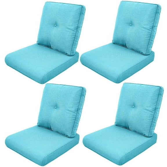 Bellefurn 4 Piece Outdoor Deep Seat Cushion,22 x 25 Outdoor Chairs Cushions for Patio Furniture Waterproof & Fade Resistant Outdoor Cushions for Wicker Chair,Sofa,Couch
