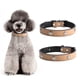 thumbnail image 4 of Correa ajustable para el cuello para perros y gatos con hebilla segura para entrenamiento, collar para mascotas de PU suave, color beige, talla L, 4 of 8