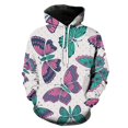 thumbnail image 3 of Sudadera con capucha con estampado 3D de mariposa exquisita para hombres y mujeres, sudadera con estampado de insectos de manga larga, sudadera holgada estilo Harajuku, sudaderas con capucha, 3 of 5