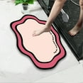 thumbnail image 1 of Shaped Carpet Bathroom Absorbent Stain-absorbing Floor Mats Non-slip Fast Drying Soft Mats Put Bathroom Doorway Floor Mats, 1 of 6