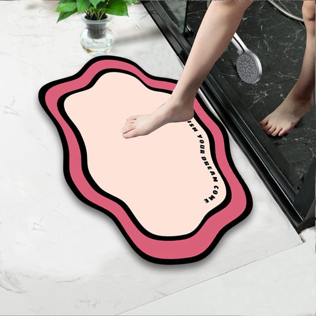 Shaped Carpet Bathroom Absorbent Stain-absorbing Floor Mats Non-slip Fast Drying Soft Mats Put Bathroom Doorway Floor Mats