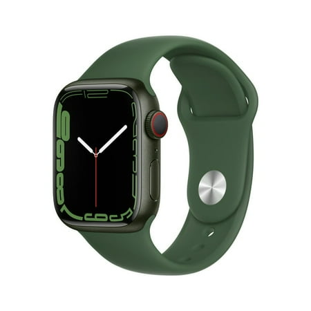 Pre-Owned Apple Watch Series 7 - 45mm - GPS Only - Green Aluminum -with Green Sports Band - Scratch and Dent