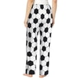 thumbnail image 3 of Goofa Soccer Ball Printed Soft Pajama Pants for Women, Wide Leg Comfy Casual Lounge Yoga Pants-Large, 3 of 9