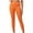 Orange, variant on Maoxin Leggings for Women's Solid Color High Waisted Hip Elastic Fitness And Sports Tight And Nude Yoga Long Pants Leggings for Women Tummy Control Coffee XS