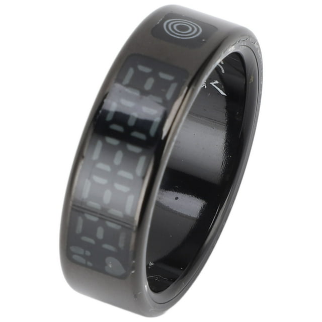 Smart Smart Ring Fitness Tracker with Screen IP68 Rain Proof Video Scrolling Camera Remote Control Smart Step Counter Ring with APP for Sports