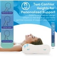 Cooling Neck Contour Memory Foam Pillow, Cervical Orthopedic Bed