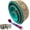 3 Pack - 6, 10 & 13" -Cork/Turquoise +strap, variant on Yoga Wheel 13" with Most Detailed Book Step by Step Guide on How to Do 30+ Poses,! Perfect for Stretching and Improving Backbends
