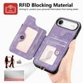 thumbnail image 6 of for Google Pixel 10 / 10 Pro Phone Case Wallet with Card Holder,PU Leather Flip Folio Case,RFID Blocking Ring Holder Kickstand Wrist Strap Magnetic Protective Women Men Cover,Purple, 6 of 12