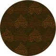 thumbnail image 1 of Ahgly Company Machine Washable Indoor Round Transitional Dark Bronze Brown Area Rugs, 4' Round, 1 of 7