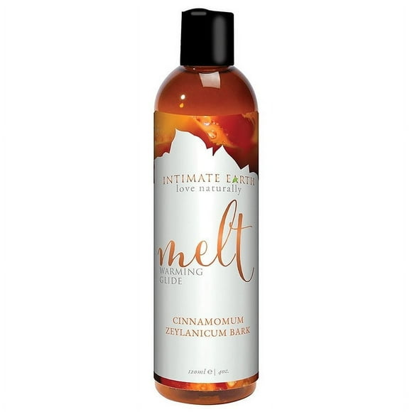 Intimate Earth Melt Water Based Warming Personal Lubricant with Cinnamomum Zeylanicum Bark Extract, 4 oz