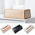 thumbnail image 2 of Faux Leather Tissue Holder Modern Waterproof  Fastener Tape Napkin Dispenser Case Box Home Supplies, 2 of 6
