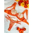 thumbnail image 4 of Sunny Meadow Floral Lace Lingerie Set (ORANGE, 3XL+), 4 of 6