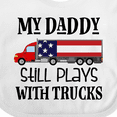 thumbnail image 4 of Inktastic Daddy Plays with Trucks Boys or Girls Baby Bib, 4 of 4