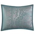 thumbnail image 6 of Lanco Mindy Paisley 7-Piece California King Comforter Set, Blue, Jacquard Bedding, 100% Polyester Fill, 6 of 6