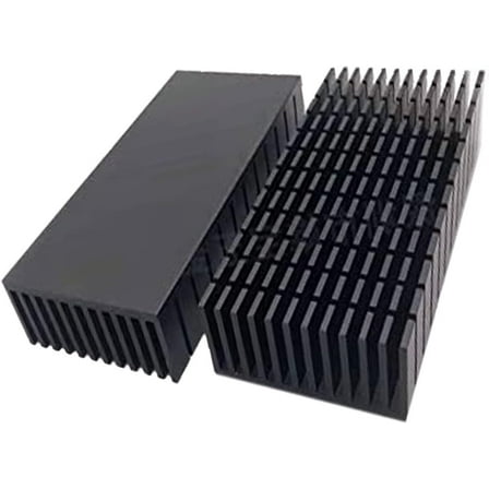 Easycargo 2pcs 40mm Heatsink Kit 120mm x 40mm x 20mm, Cooler Aluminum Heatsink for Cooling LED Peltier Thermal Module Tec1-12706