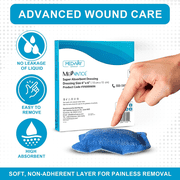 MedVance Super Absorbent Dressing w/ Silicone Border for Exuding Wounds, Box of 10